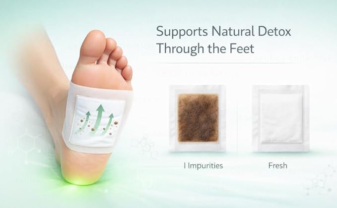 Ayurvedic Detox Foot Pads Buy 1 Get 1 Free 100% Herbal & Gentle Ingredient ( Pack of 10 )